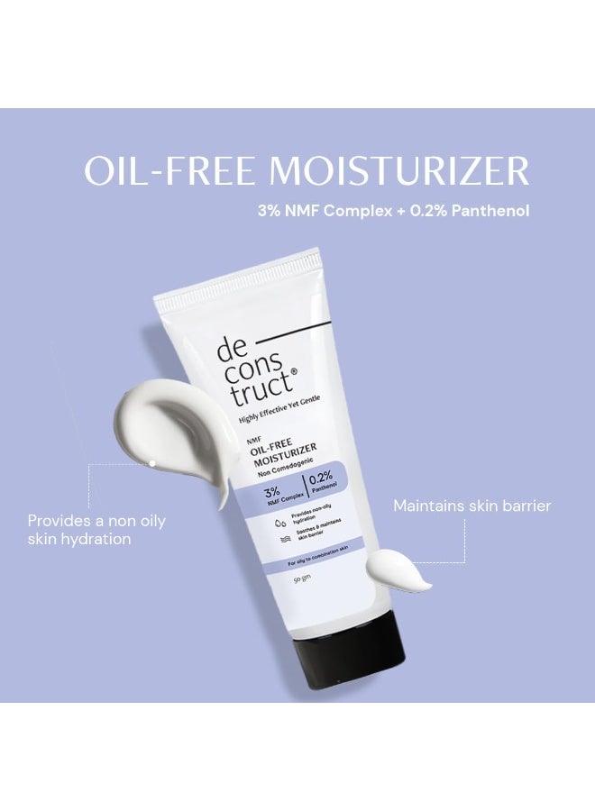 Deconstruct Hydration & Defense Combo: Oil-Free Moisturizer & No White Cast SPF 55+ | Get Glowing Skin with Sun Protection | Moisturizer For Oily Skin | No White Cast & Lightweight | Pack of 2 - Image 3